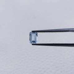 Gemma Sciolta di Acquamarina, Taglio Smeraldo Ottagono Sfaccettato a Mano, 6x4x3 mm, 0,55 ct