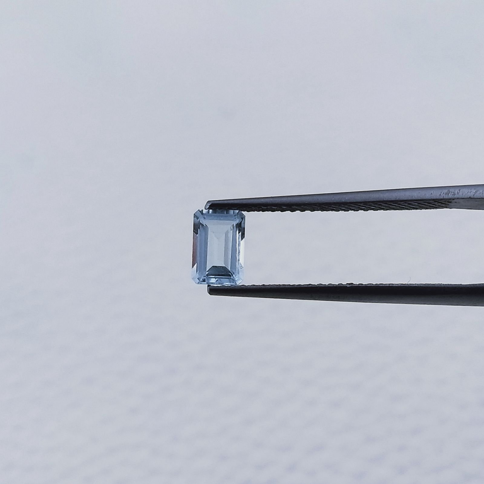 Acquamarina Taglio Smeraldo Ottagono Sfaccettato A Mano Gemma Sciolta 6X4X3mm 0,55 Carati 1pz