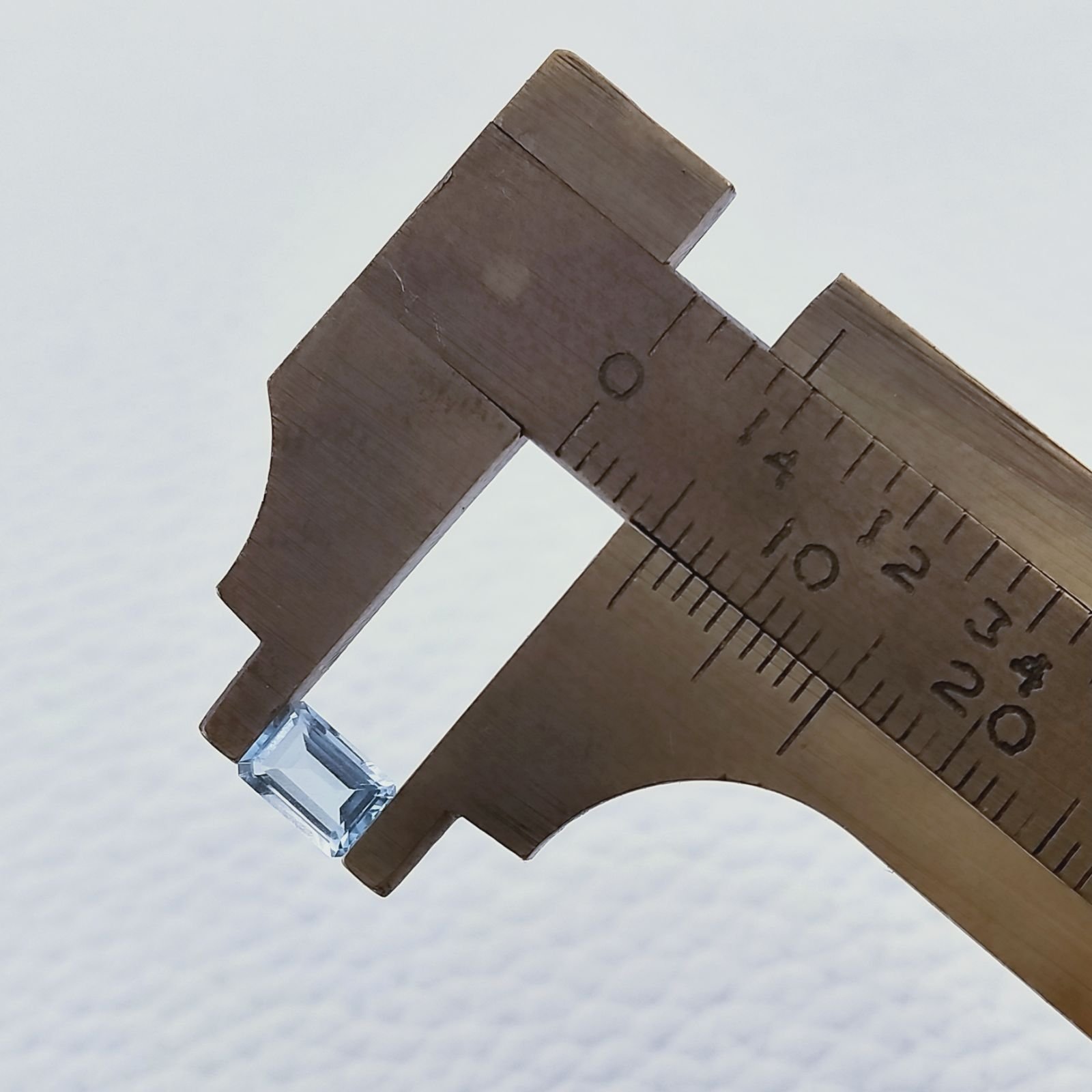 Acquamarina Taglio Smeraldo Ottagono Sfaccettato A Mano Gemma Sciolta 6X4X3mm 0,55 Carati 1pz