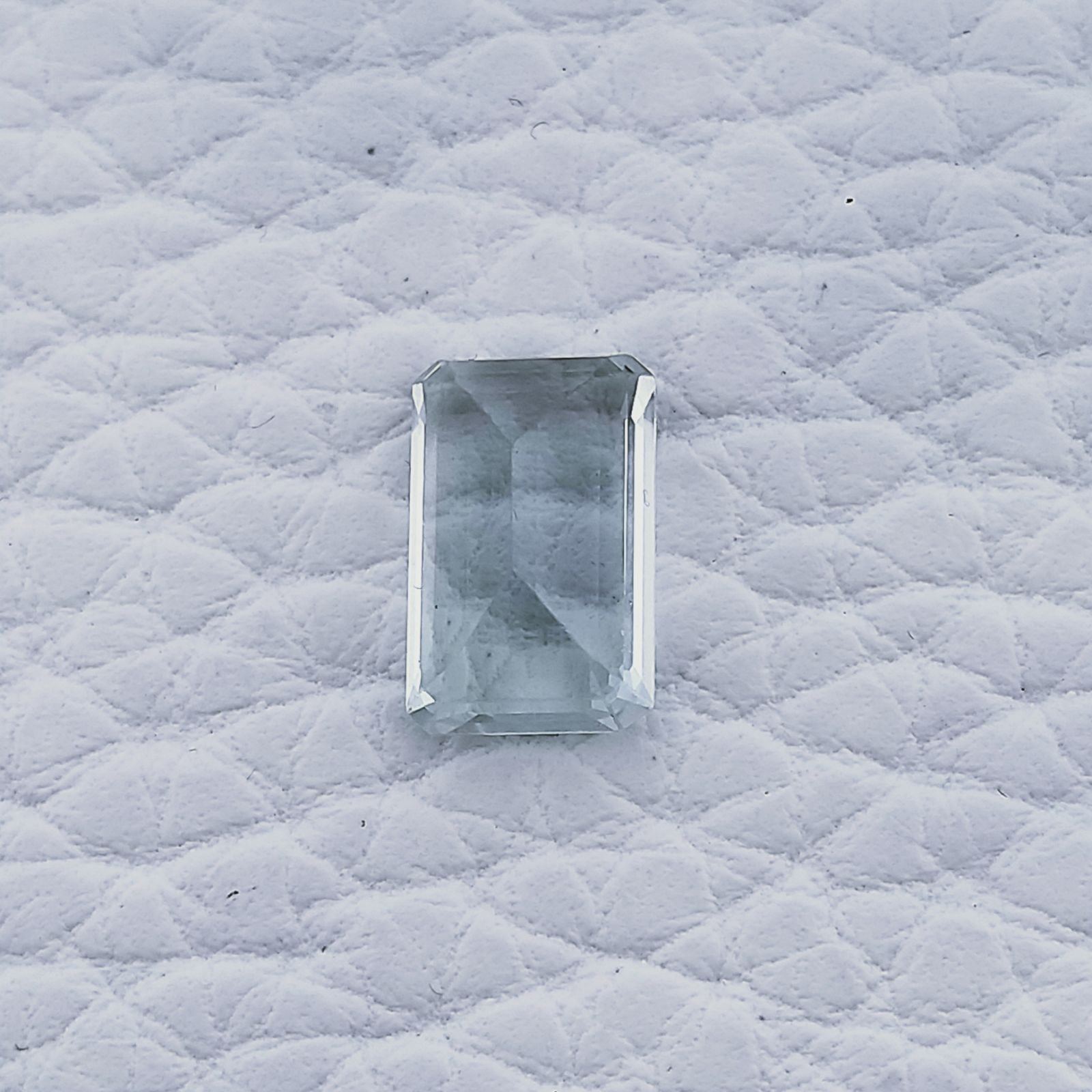 Acquamarina Forma Ottogonale Sfaccettato A Mano Gemma Sciolta 9X6X4mm 2,10 Carati 1pz