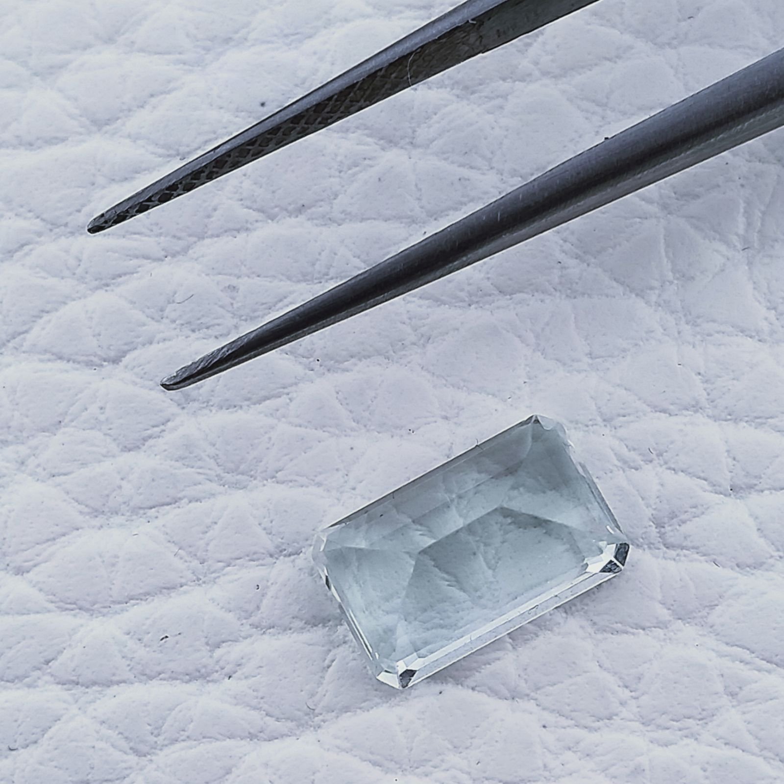 Acquamarina Forma Ottogonale Sfaccettato A Mano Gemma Sciolta 9X6X4mm 2,10 Carati 1pz