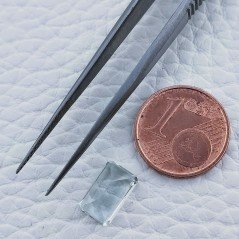 Gemma Sciolta di Acquamarina, Taglio Ottagono Sfaccettato a Mano, 9x6x4 mm, 2,10 ct
