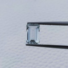 Gemma Sciolta di Acquamarina, Taglio Ottagono Sfaccettato a Mano, 9x6x4 mm, 2,10 ct