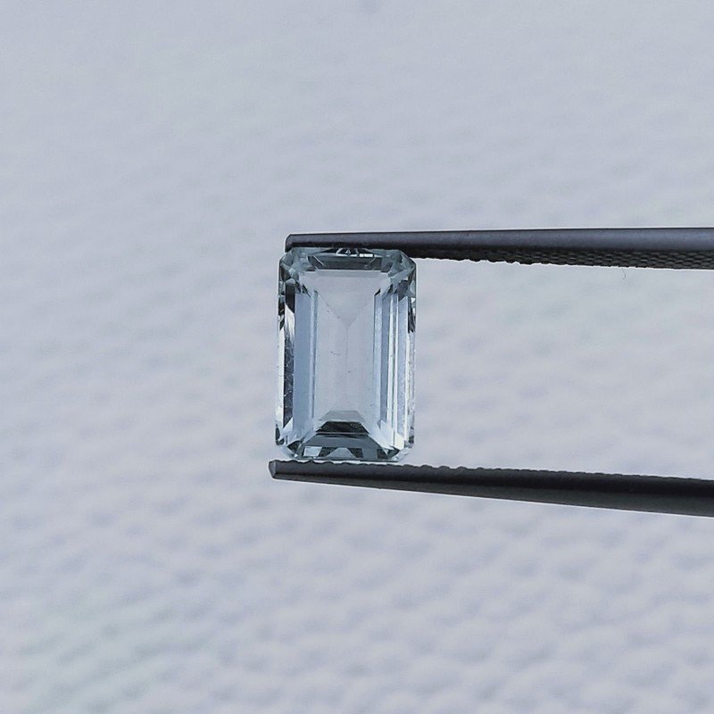 Acquamarina Forma Ottogonale Sfaccettato A Mano Gemma Sciolta 9X6X4mm 2,10 Carati 1pz