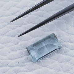 Acquamarina Forma Baguette Sfaccettato A Mano Gemma Sciolta 12X6X4mm 2,95 Carati 1pz