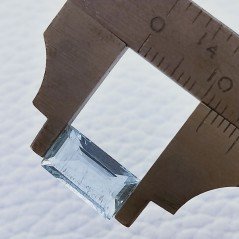 Acquamarina Forma Baguette Sfaccettato A Mano Gemma Sciolta 12X6X4mm 2,95 Carati 1pz