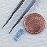 Acquamarina Taglio Smeraldo Ottagono Sfaccettato A Mano Gemma Sciolta 9X4X3mm 0,90 Carati 1pz