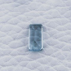 Acquamarina Taglio Smeraldo Ottagono Sfaccettato A Mano Gemma Sciolta 10X5X3mm 1,55 Carati 1pz
