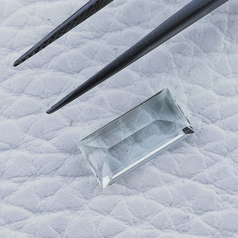 Acquamarina Forma Baguette Sfaccettato A Mano Gemma Sciolta 11X5X3mm 2,20 Carati 1pz Acquamarina Forma Baguette Sfaccettato A Mano Gemma Sciolta 11X5X3mm 2,20 Carati 1pz