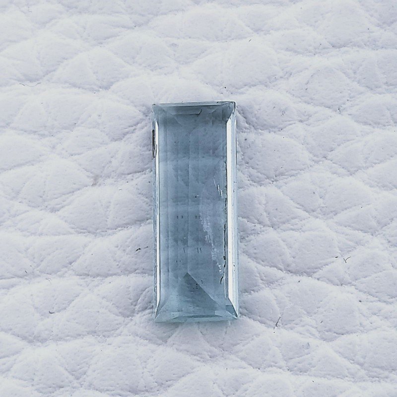 Acquamarina Forma Baguette Sfaccettato A Mano Gemma Sciolta 13X5X3mm 2,00 Carati 1pz