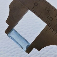Acquamarina Forma Baguette Sfaccettato A Mano Gemma Sciolta 13X5X3mm 2,00 Carati 1pz