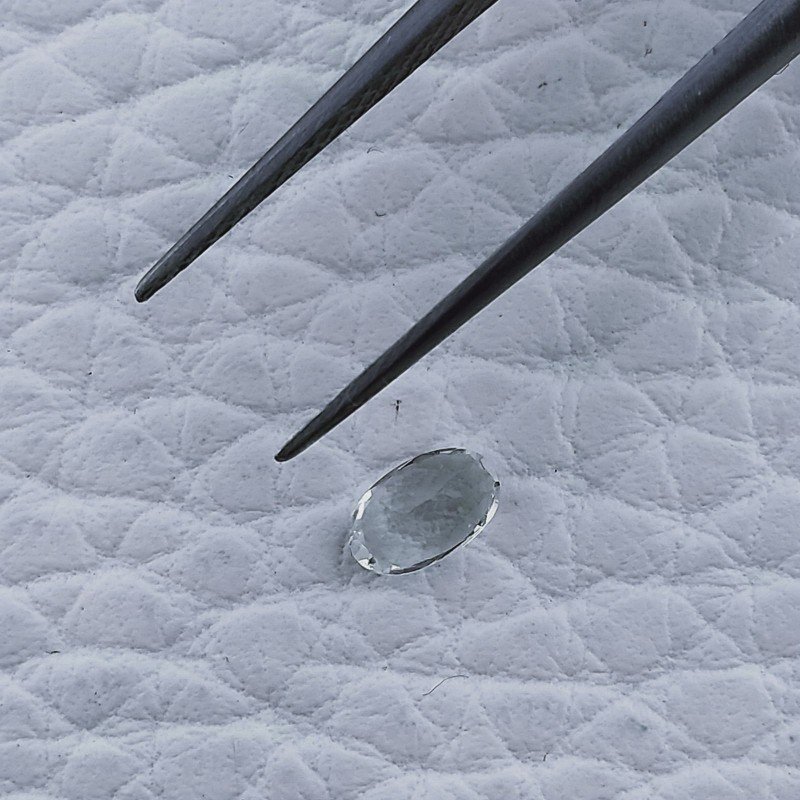 Acquamarina Forma Ovale Sfaccettato A Mano Gemma Sciolta 5X3X2mm 0,20 Carati 1pz
