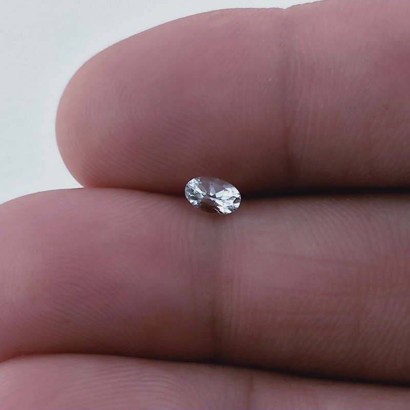 Acquamarina Forma Ovale Sfaccettato A Mano Gemma Sciolta 5X3X2mm 0,20 Carati 1pz