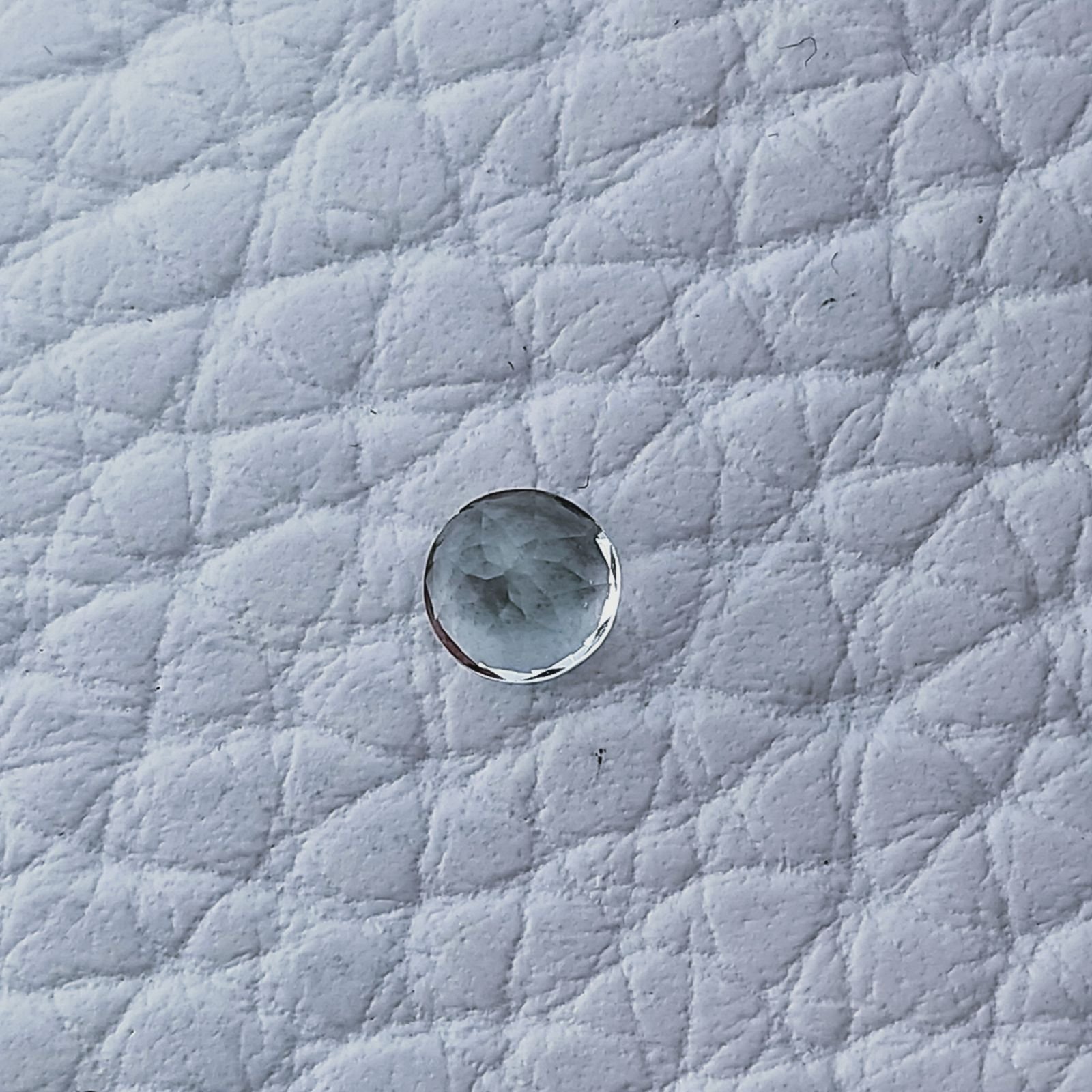 Acquamarina Forma Tondo Sfaccettato A Mano Gemma Sciolta 4X2-3mm 0,25 Carati 1pz