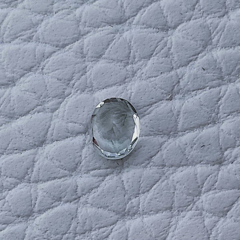Acquamarina Forma Ovale Sfaccettato A Mano Gemma Sciolta 5X4X2mm 0,25 Carati 1pz