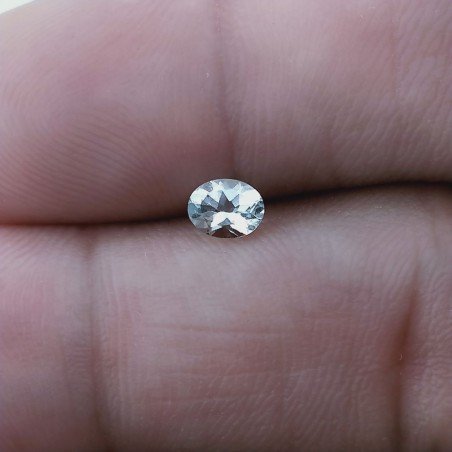 Acquamarina Forma Ovale Sfaccettato A Mano Gemma Sciolta 5X4X2mm 0,25 Carati 1pz