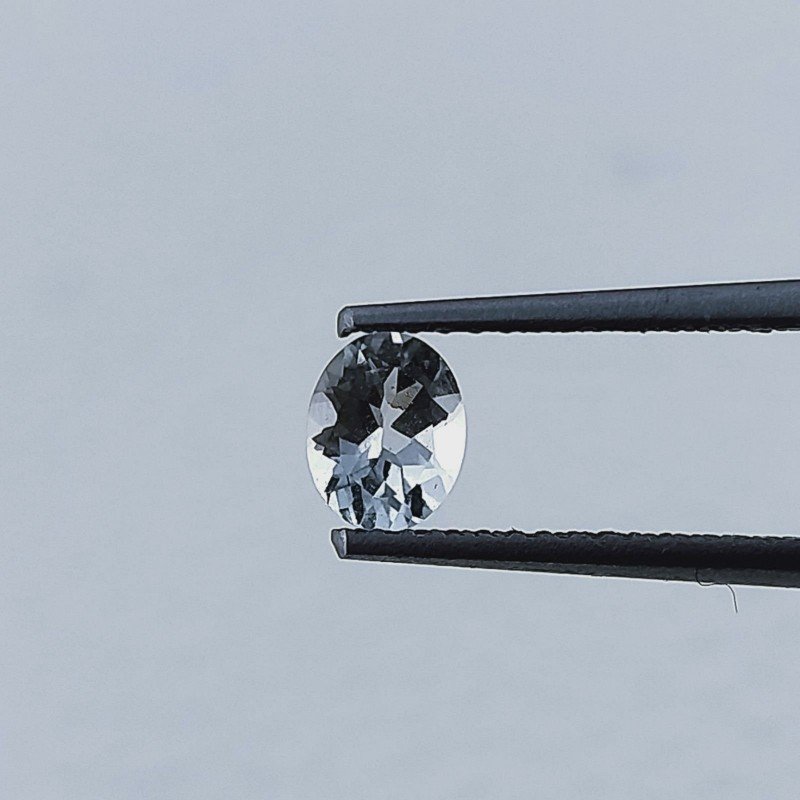 Acquamarina Forma Ovale Sfaccettato A Mano Gemma Sciolta 5X4X2mm 0,25 Carati 1pz