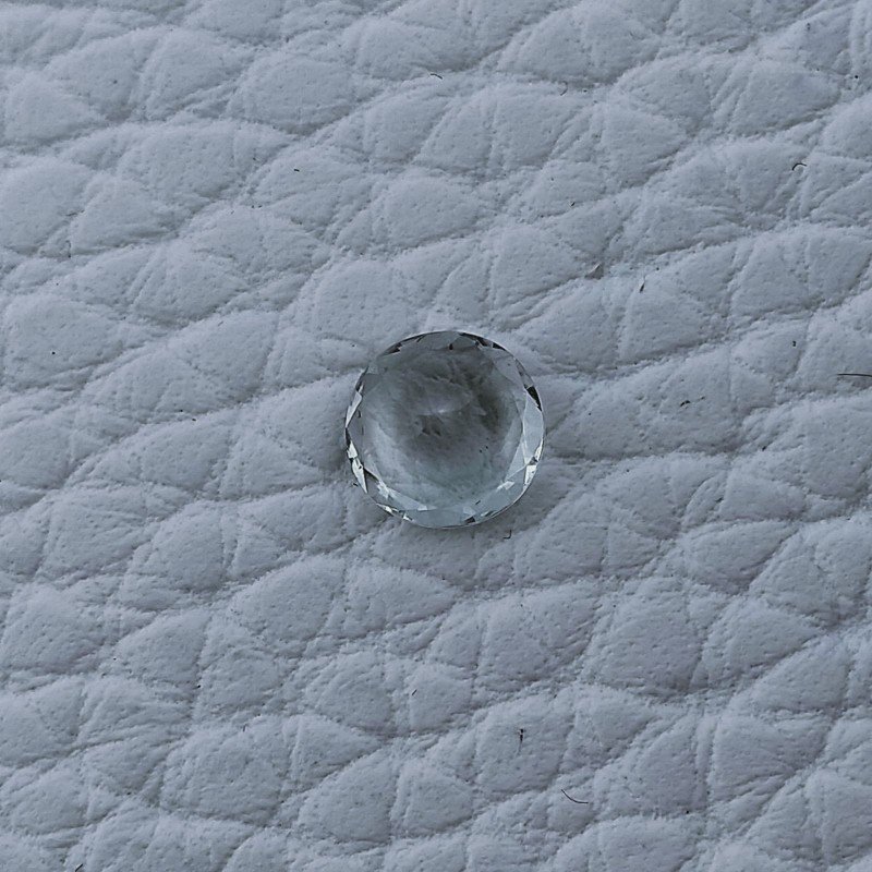 Acquamarina Forma Tondo Sfaccettato A Mano Gemma Sciolta 5X3mm 0,70 Carati 1pz