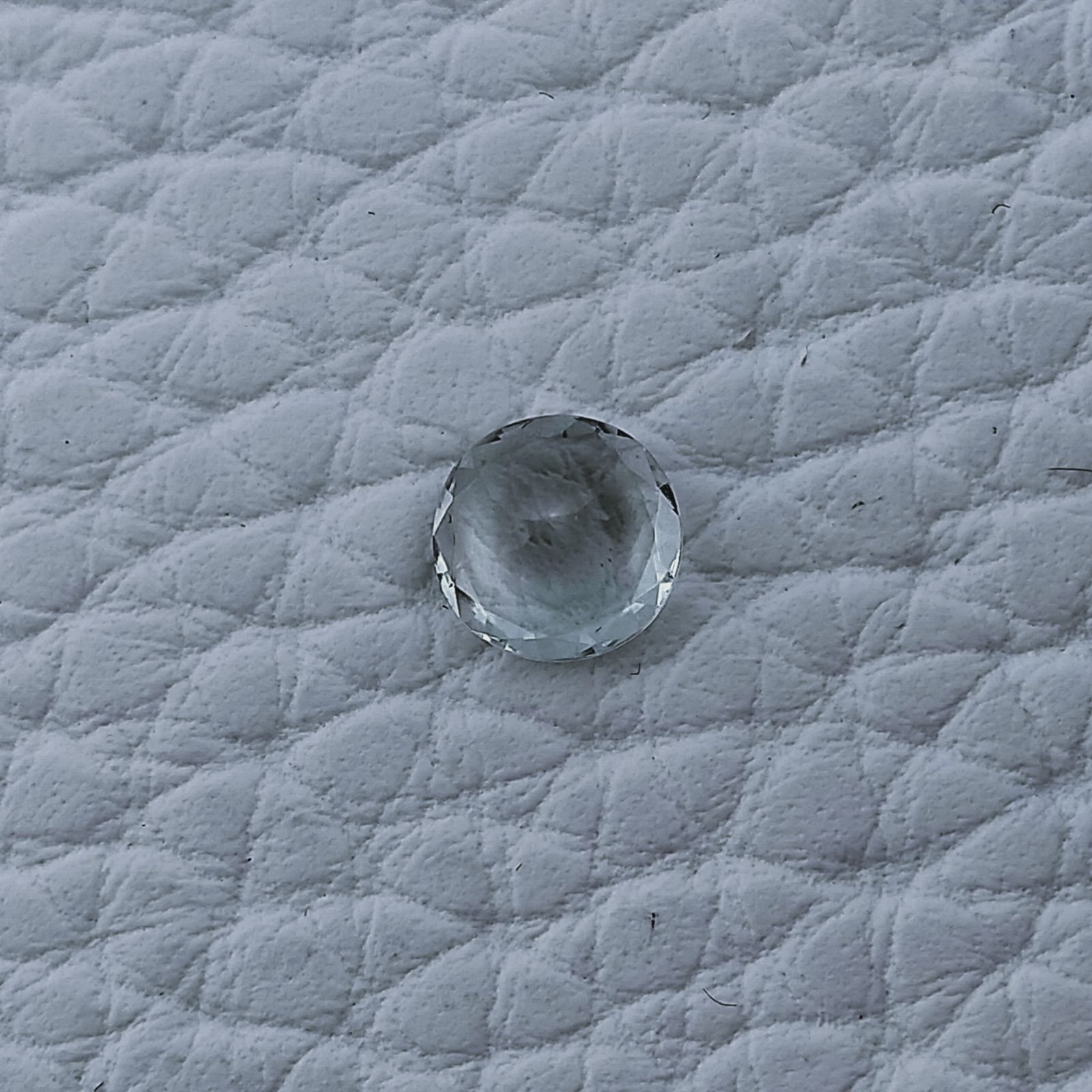 Acquamarina Forma Tondo Sfaccettato A Mano Gemma Sciolta 5X3mm 0,70 Carati 1pz