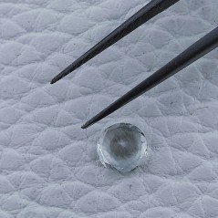 Gemma Sciolta di Acquamarina, Taglio Tondo Sfaccettato a Mano, 5x3 mm, 0,70 ct
