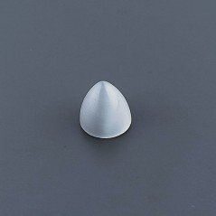 Occhio Di Gatto Grigia Idrotermale Forma Forma Punta Di Proiettile Cabochon Fatto A Mano 12X11mm 8,90 Carati 1pz