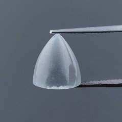 Occhio Di Gatto Grigia Idrotermale Forma Forma Punta Di Proiettile Cabochon Fatto A Mano 12X11mm 8,90 Carati 1pz