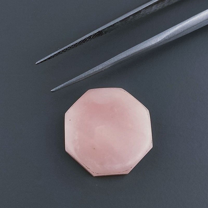 Opale Rosa Forma Ottogonale Cabochon Fatto A Mano17X4mm 9,30 Carati 1pz