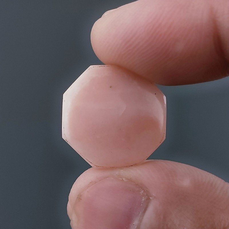 Opale Rosa Forma Ottogonale Cabochon Fatto A Mano17X4mm 9,30 Carati 1pz