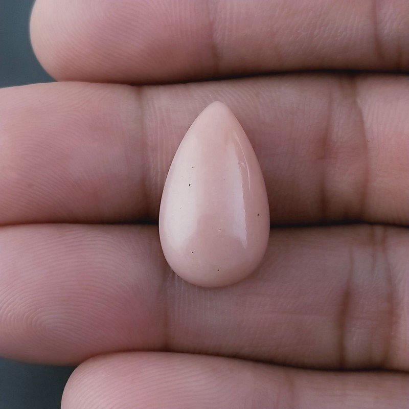 Opale Rosa Forma Goccia Cabochon Fatto A Mano 20X12X6-7mm 8,95 Carati 1pz
