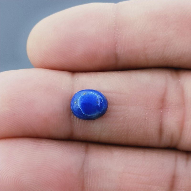 Lapis Lazuli Forma Ovale Cabochon Fatto A Mano 8X7X4mm 1,95 Carati 1pz