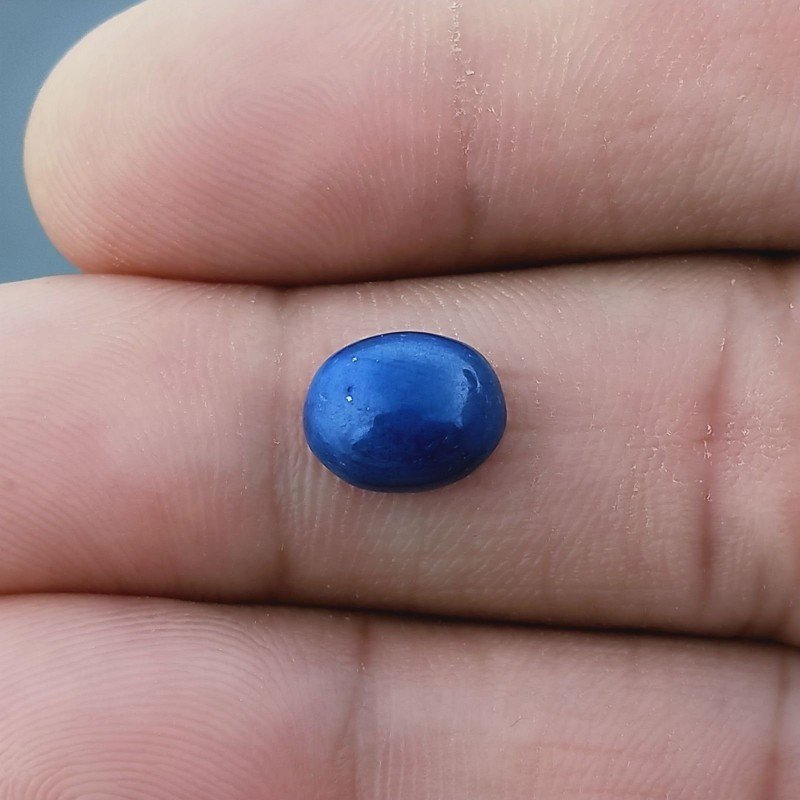 Cabochon di Lapis Lazuli Ovale, 10x8x4 mm, 3,25 ct, Fatto a Mano