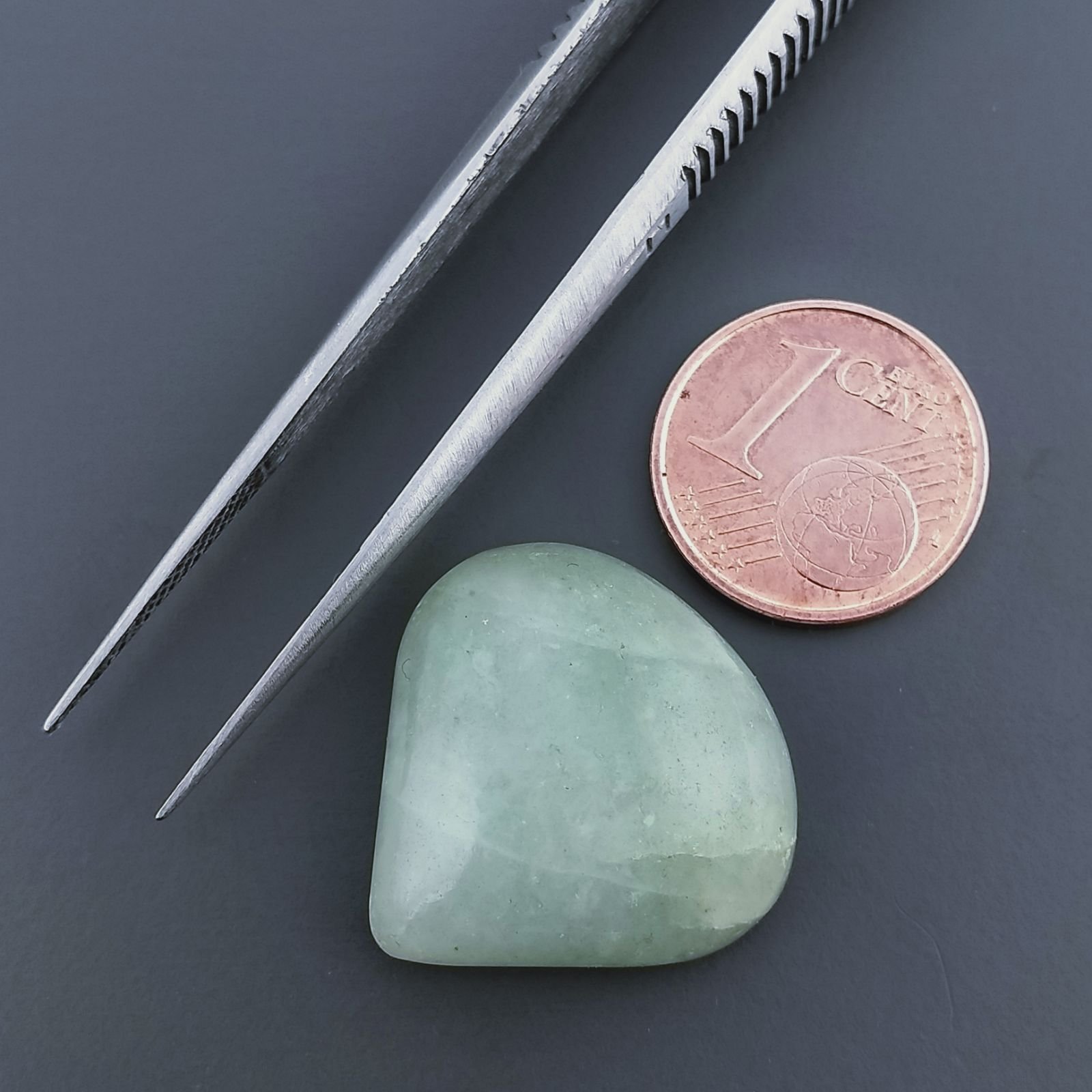 Avventurina Verde Forma Cuore Cabochon Fatto A Mano 21X21X7mm 24,35 Carati 1pz