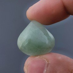 Cabochon di Avventurina Verde Cuore, 21x21x7 mm, 24,35 ct, Fatto a Mano Cabochon di Avventurina Verde Cuore, 21x21x7 mm, 24,35 ct, Fatto a Mano