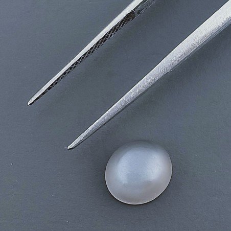 Pietra Di Luna Grigia Forma Ovale Cabochon Fatto A Mano 7X6X4mm 1,65 Carati 1pz
