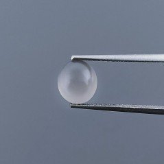 Pietra Di Luna Grigia Forma Ovale Cabochon Fatto A Mano 7X6X4mm 1,65 Carati 1pz