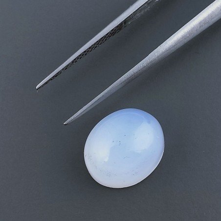 Calcedonio Forma Ovale Cabochon Fatto A Mano 12X10X7mm 7,30 Carati 1pz