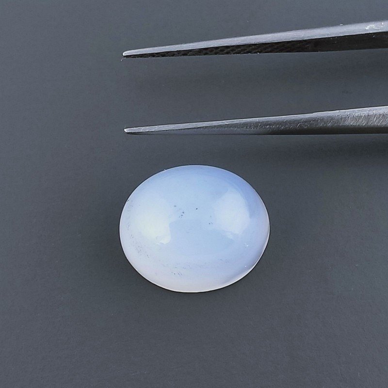 Calcedonio Forma Ovale Cabochon Fatto A Mano 12X10X7mm 7,30 Carati 1pz