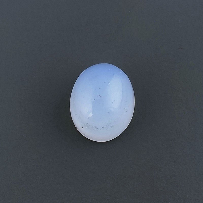 Calcedonio Forma Ovale Cabochon Fatto A Mano 12X10X7mm 7,30 Carati 1pz