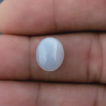 Calcedonio Forma Ovale Cabochon Fatto A Mano 11X10X4mm 4,05 Carati 1pz