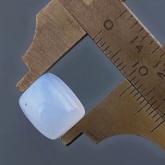 Calcedonio Forma Cuscino Cabochon Fatto A Mano 12X10X6mm 7,50 Carati 1pz