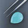 Calcedonio Verde Acqua Forma Goccia Briolette Sfaccettato A Mano 20X15X5mm 10,75 Carati 1pz