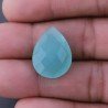Calcedonio Verde Acqua Forma Goccia Briolette Sfaccettato A Mano 20X15X5mm 10,75 Carati 1pz