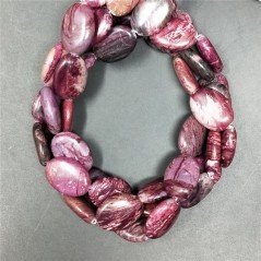 Sugilite Rinforzato in Perline Forma Ovale Piatto Liscio Foro Passante 13X18mm