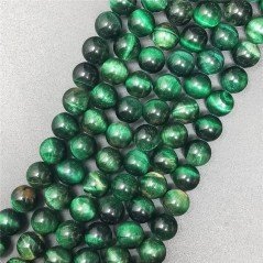 Occhio Di Tigre Verde Perline Forma Tondo Liscio 10mm