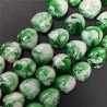 Resina Ambra Verde in Perline Forma Triangolo Piatto Liscio Foro Passante 18x19mm