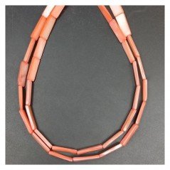 Madreperla Tonalità Pesca Perline Forma Rettangolare Piatto Liscio Foro Passante 07-08x16-20mm