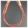 Madreperla Tonalità Pesca Perline Forma Rettangolare Piatto Liscio Foro Passante 07-08x16-20mm