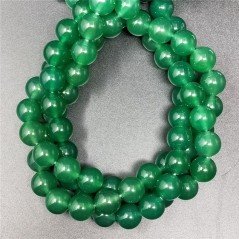Agata Verde Perline Forma Tondo Liscio 10mm