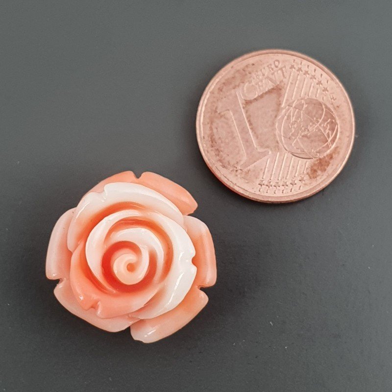 Resina Forma Rosa 16mm-Corallo Rosa 1pz