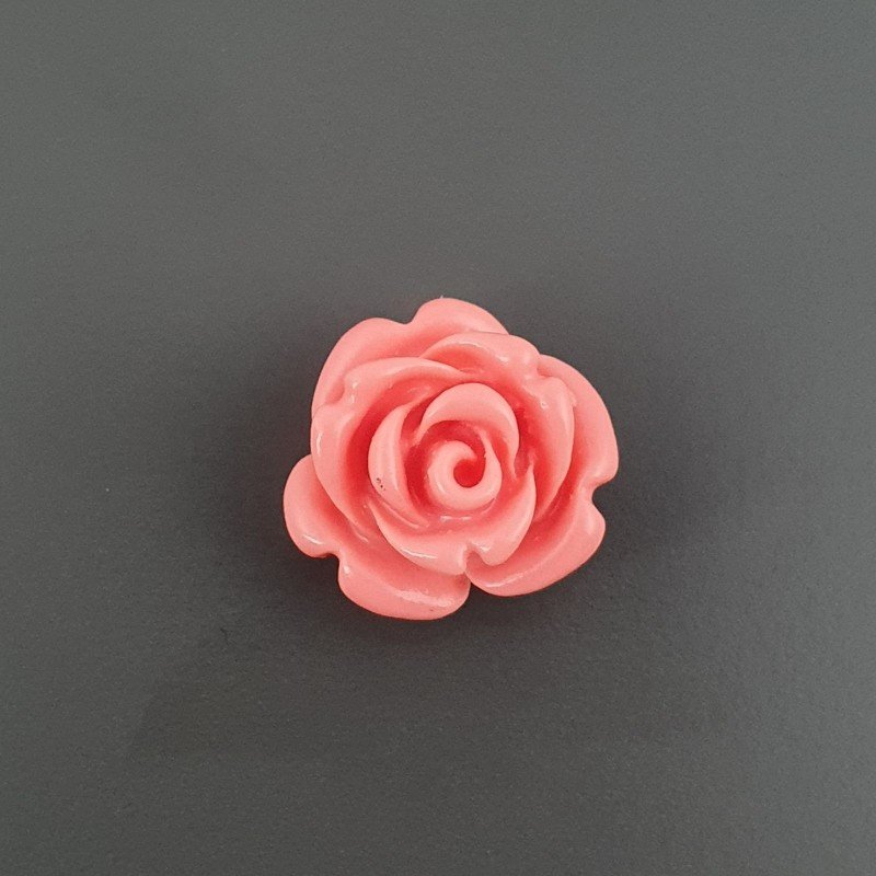 Resina Forma Rosa 14mm-Corallo Rosa Pastello 1pz